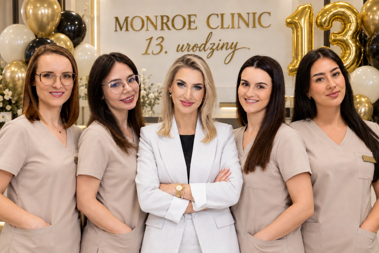 Urodzinowa grafika Barbary Kołodziejczyk i zespołu MONROE Clinic